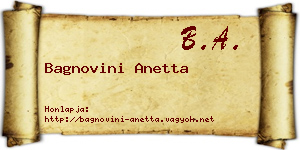 Bagnovini Anetta névjegykártya